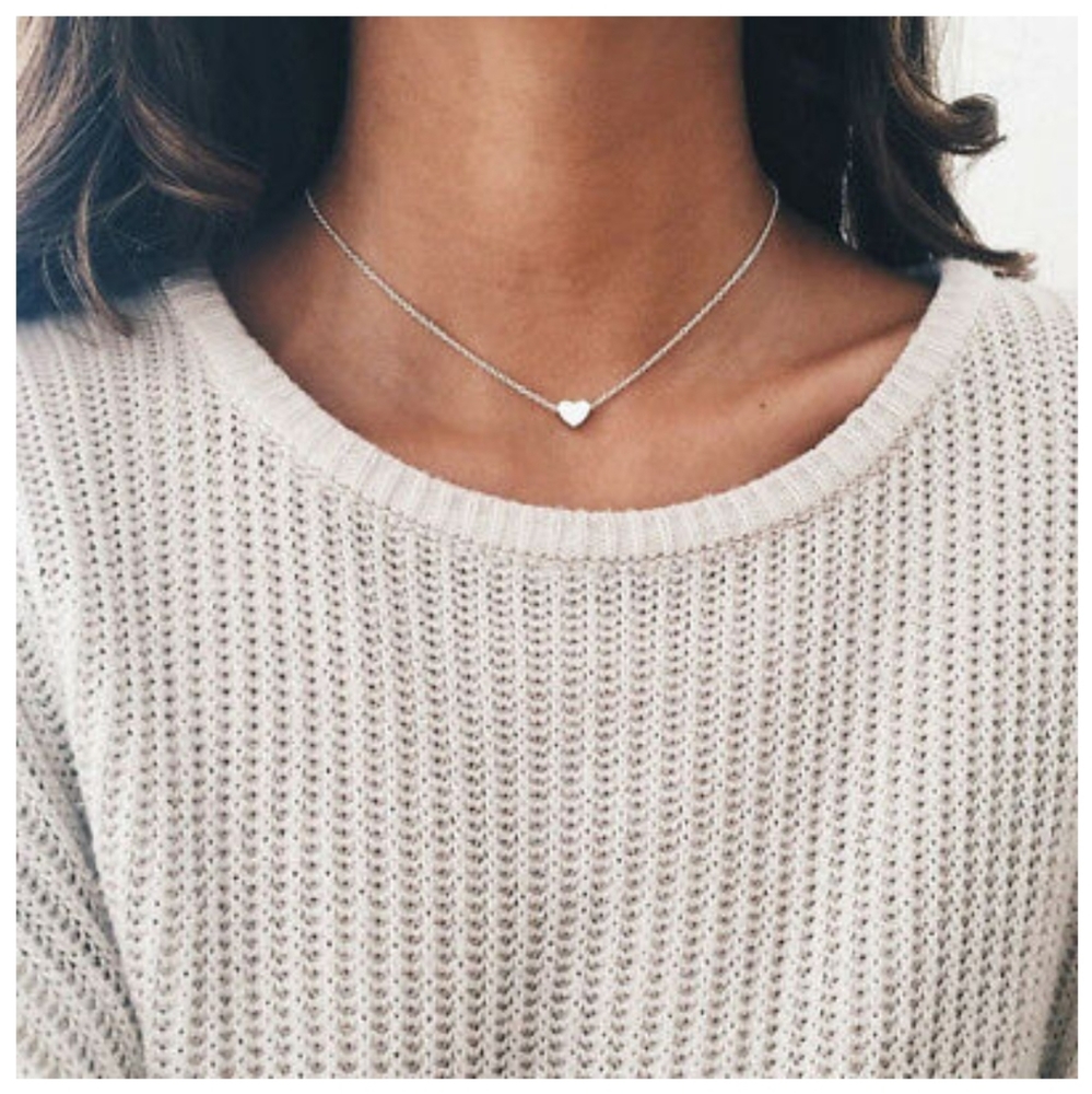 NWT 925 SILVER HEART CHOKER